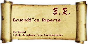 Bruchács Ruperta névjegykártya